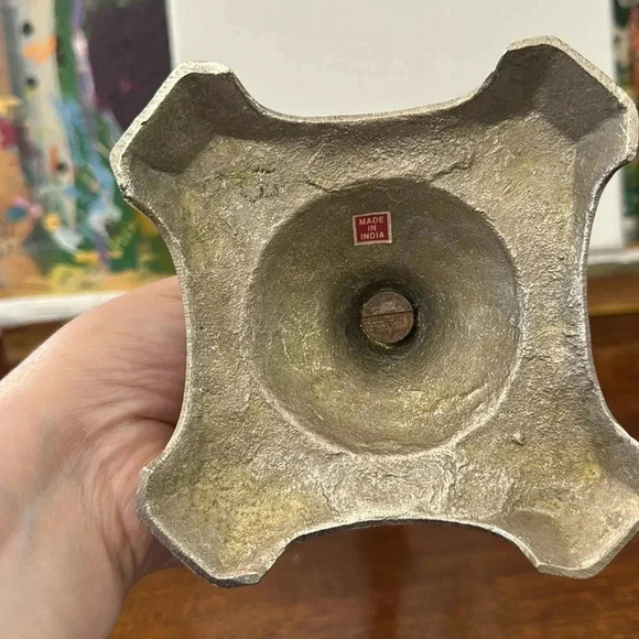 Silver Toned Candle Holder - Picture 4 of 8